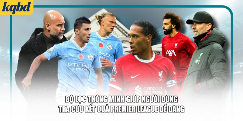 Bộ lọc thông minh giúp người dùng tra cứu kết quả Premier League dễ dàng.